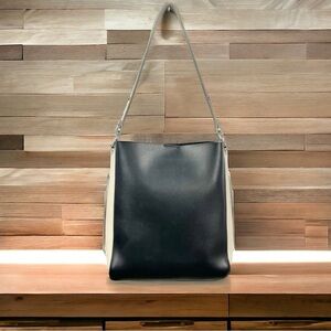 KOTON Black and White Contrast Color Block Shoulder Bag